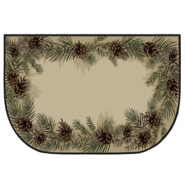 Demissle Fireplace Hearth Rug Fireplace Mats Cabin Southwestern Fireproof Fireplace Rug Fire Resistant Mat for Wood Stove Floor for Kitchen Indoor Outdoor(24 x 59 Inch,Pine Cones)