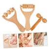 Outanaya 1 Set Deep Tissue Massage Roller Tool Natural Wood