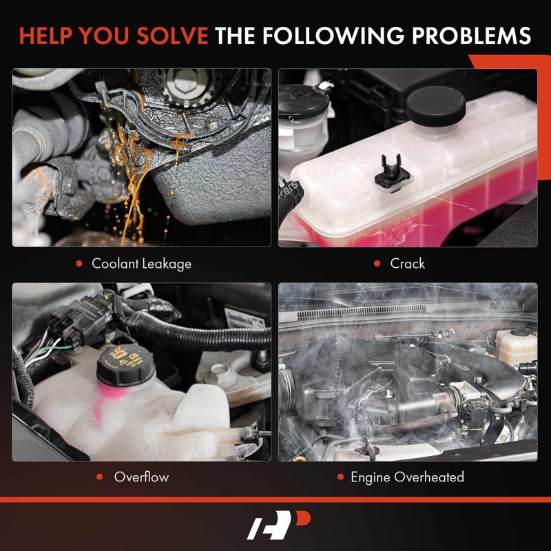 A-Premium Engine Coolant Reservoir Tank with Cap Compatible with Volvo