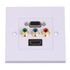 VGA+High Definition Multimedia Interface 3RCA Wall Plate Panel Socket for