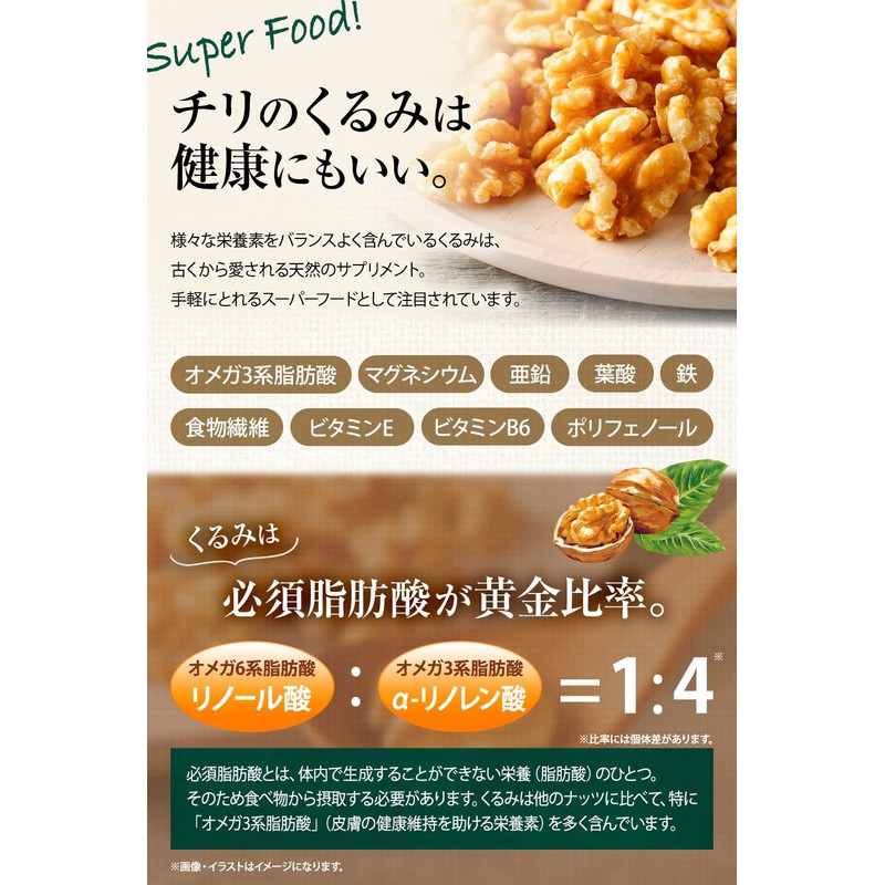[2 Star Award] Raw Walnut, Additive-free, Salt-free, Chilean Walnut, Walnut,