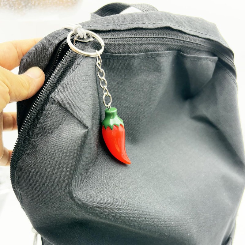 MMQXWZG Red Chili Pepper Keychain Pendant Vegetable Keychains Pepper Key