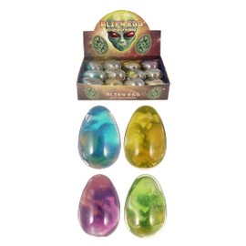 Henbrandt Single Alien Egg with Twin Babies Gooey Aliens Stretchy Space Alien Embryo Kids Toys Party Bag Favours Loot Bag Fillers Lucky Dip Favours Stocking Fillers for Boys and Girls