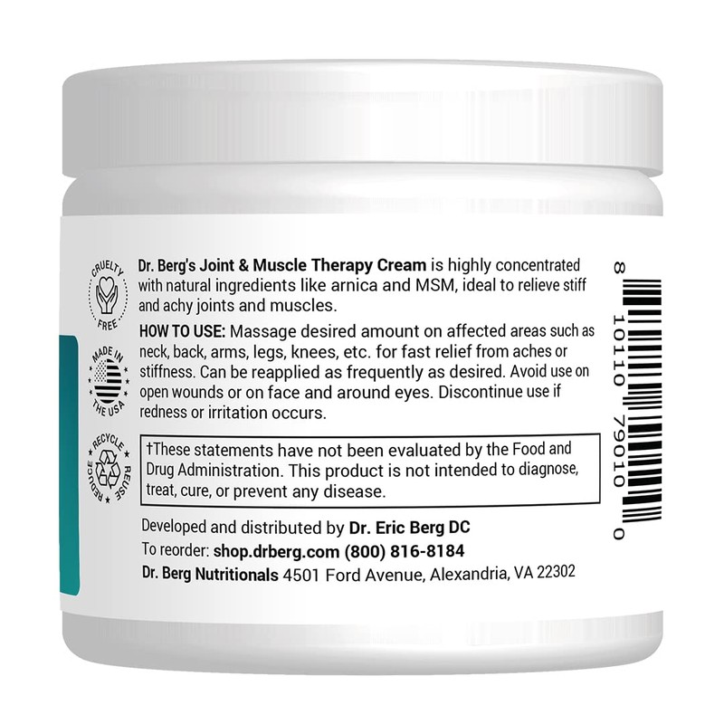 Dr. Berg's Joint & Muscle Cream - Workout Recovery, Full-Body