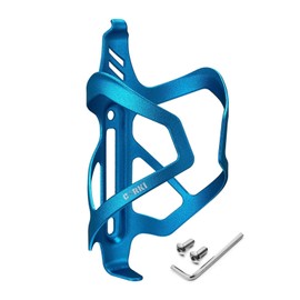 Corki Cycles Heavy Duty Bike Water Bottle Holder, Lightweight Aluminum Cage Shockproof Design for Road Mountain Gravel Bikes, Holds 18-30 oz, 1-Pack Blue