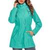 Kikibell Lightweight Raincoat for Women with Hood Windbreaker Waterproof Trench