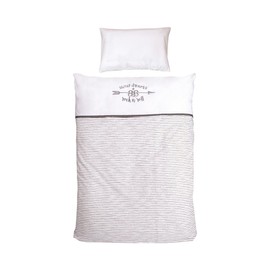 roba 2-Piece Baby Bed Linen Set from the 'Rock Star Baby 3' Collection – 100 x 135 cm, 100% Cotton Duvet Cover and Pillowcase for Babies and Children