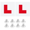 2 Pack Fully Magnetic Learner Driving L Plates with 8