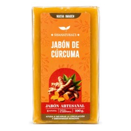 Jabón Vegano Shanatural's Cúrcuma Antibacterial e Hipoalergénico 100g