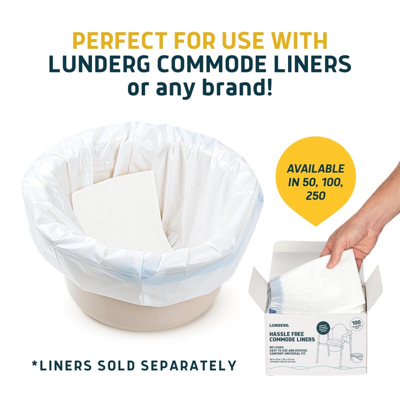 Lunderg Lemon Scented Super Absorbent Commode Pads - Medical Grade