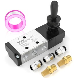 TAILONZ PNEUMATIC 1/4" BSP 5 Way 3 Position Air Hand Lever Operated Valve Pneumatic Solenoid Valve Manual Control Push-Pull 4H230-08C