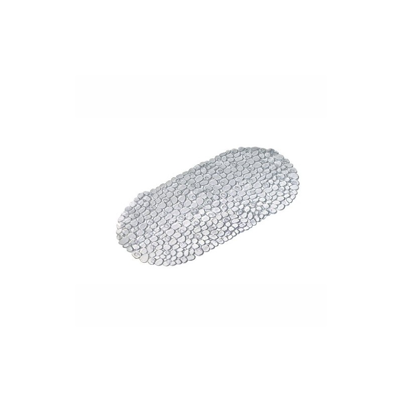 Croydex AG300032 Pebbles Non-Phthalate Slip-Resistant PVC Suction Bath Mat, Clear,