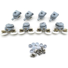 8 Pcs Top/Bottom Shower Door Rollers/Runners/Pulleys/Wheels Bathroom Replacement Parts 23mm Diameter