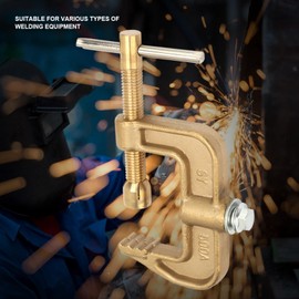 500A Brass Earth Clamp with G Type, High Conductivity, Safe Use for Various Welding Machines, Widely Used in Shipbuilding, Automotive