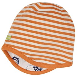 loud + proud Unisex Children's Reversible GOTS Certified Hat, Carrot, 51-52 EU, Carrot