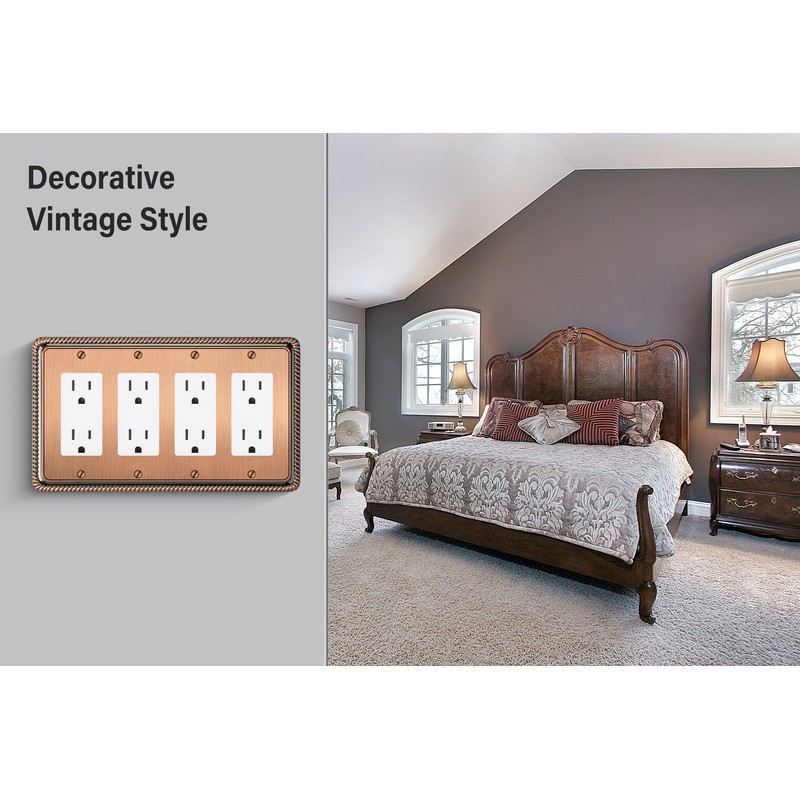 Henne Bery Rope Edge Decorative Wall Plate Switch Plate Outlet