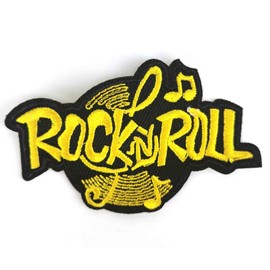 Rock N Roll Music Patch Genre Popular Embroidered Iron On Badge Applique 198