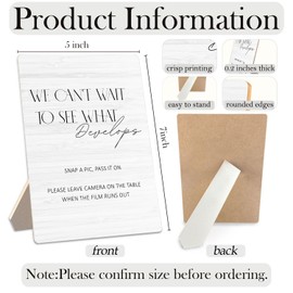 Nrleey Photo Guest Book Sign - Wedding Signs for Reception, Guest Book Signs, 5x7inch