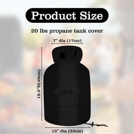 20 lb RV Propane Tank Cover, 600D Waterproof Outdoor Cylinder Cover