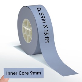 PRT Quiet Label Tape 15mm x 4M /0.59" x 13.12 ft，Qutie Sticker Thermal Paper Label Maker Tape Refill Here Print Waterproof DIY Self-Adhesive Name Price Shelf Life Classification Labels, Purple