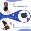 2 Pairs Shoe Repair Rubber Heels, 6 mm Thickness Anti