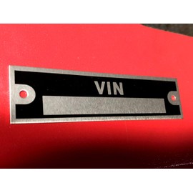 Gsinnerlink VIN Plate Blank Blank Serial Tag Plate Cargo Utility Flatbed Landscape Trailer Car Truck Vintage Hotrod T Bucket Motorcycle
