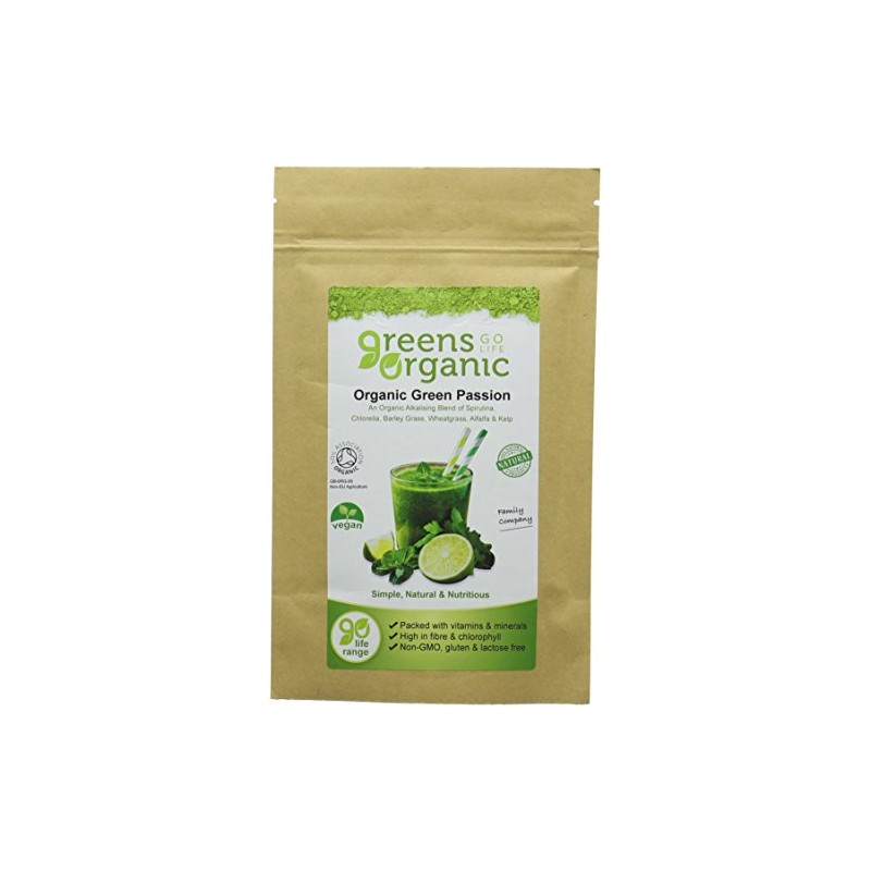 GOLDEN GREENS ORGANIC Organic Green Passion Powder 90g (PACK OF
