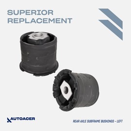 AUTOACER Complete Rear Axle Subframe Control Arm Mounts/Bushing Kit 7 Pcs for E53 X5 2000-2006, X6 E71, E72 2008-2014, OEM #33316770454, 33311093662, 33176770457, 33171096192, 33176770456