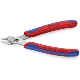 KNIPEX Tools - Electronics Super Knips, INOX Steel, Multi-Component (7803125), 5-Inch