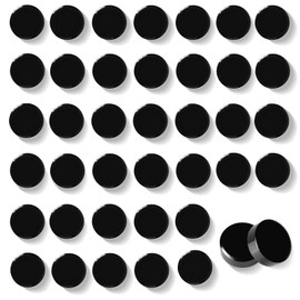 QOJOPU Pack of 40 Strong Magnets Black - Small Round Fridge Magnets, Decorative Magnets for Magnetic Board, Whiteboard - Mini Magnets Strong Hold for Kitchen, Magnetic Board, Pin Board, Office, School