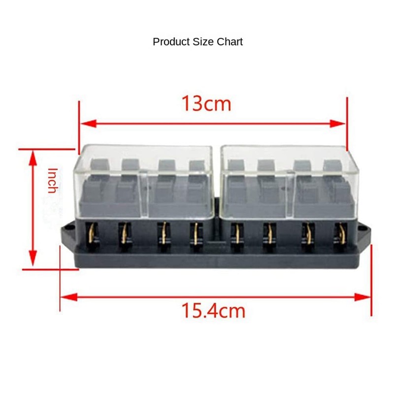 Aswalling 8-Way Car Medium Insert Fuse Box 8-Way Car Medium