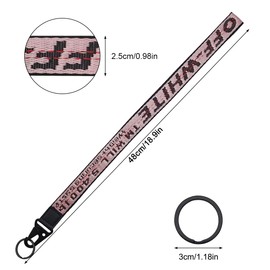 maxin 2 Piece Classic Keychain Fashion Keychains Lanyard,Compatible Wristlet Strap for Key,key accessorie,Wristlet Keychain for Women & Men​(Pink)