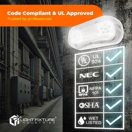 LFI Lights® Compact Outdoor Emergency Light, UL 924 Listed, NEMA 4X Weatherproof with Battery Backup, Adjustable LED Heads, White Housing, ELMWETWBB2 Pack