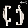 IPEAK Curtain Pole Sliding Hooks Pack of 50 White Plastic