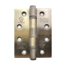 Antique Brass Mild Steel Ball Bearing Hinge 100mm CE7 Fire Rated (1 Pair)