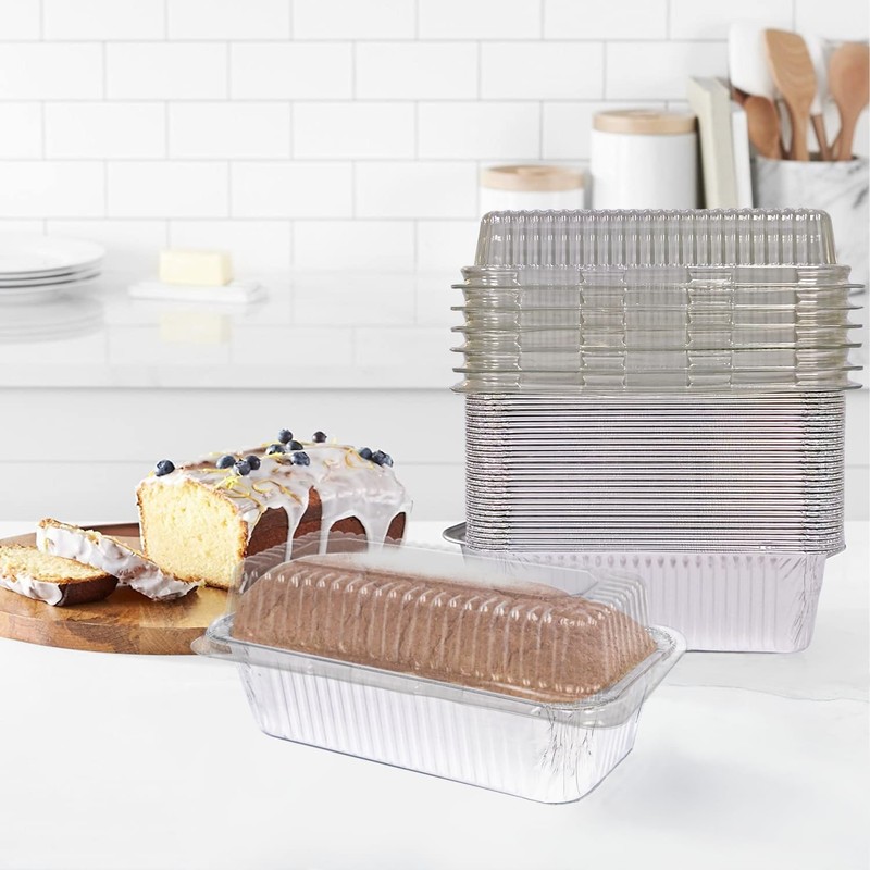 Disposable Loaf Pans With Lids Bakeware Set, 2lb, 55 Pack,