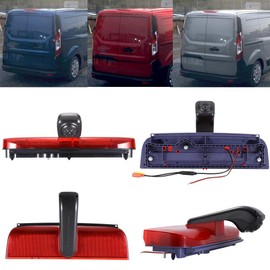 Car Third Roof Top Mount Brake Lamp Light Rear View Reverse Parking Camera,Replacement for Van Ford Transit Connect 2 II/XL Cargo Titanium Passenger Wagon 2014-2022(with 4.3 inch Rear View Mirror)