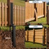 4 Pcs Fence Post Repair Kit, Quick Fix Broken/Wobbly/Tilted Wooden
