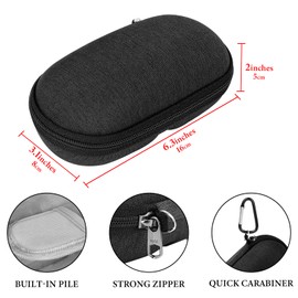 Geekria Shield Smart Glasses Case Compatible with Meta Wayfarer, Headliner Smart Glasses, Hard Shell Protective AR Glasses Carrying Case, Replacement Travel Bag with Cable Storage