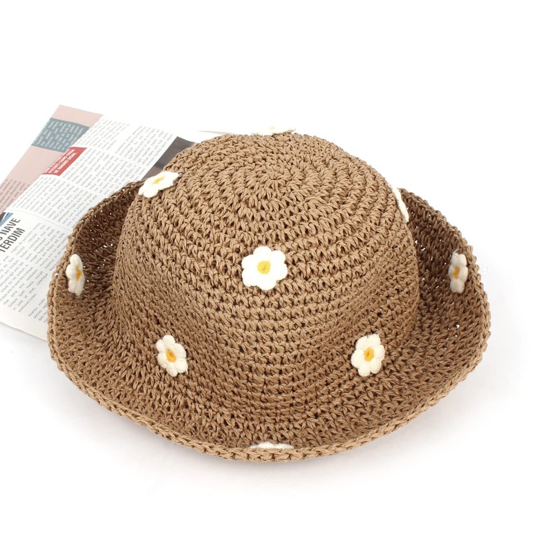 Meliyya Women's Straw Hat Foldable Adjustable Summer Straw Sun Hat