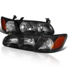 SPEC-D TUNING Black Headlights + Corner Lights Compatible with 2000-2001