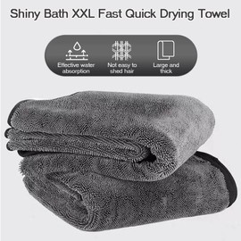Bathroom Drying Cloth, Streak Free Microfiber Magic Cleaning Wipes, Drying Towel Microfiber Quick，Thickened Magic Cleaning ClothShower for Car Detailing, Kitchen, Window Clean Cloth (2PCS, 40 * 40cm)