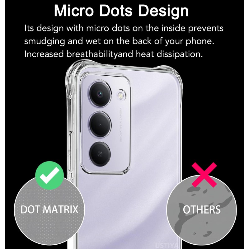 USTIYA Case for Redmi 15 5G(169) Clear TPU Four Corners