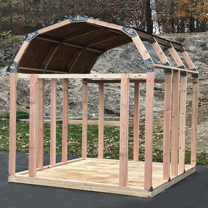 EZBUILDER 70188 Barn Style Shed Instant Framing Kit, 7'x8', Metal