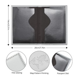 ILIYAH Passport Case Passport Holder Travel Wallet Passport Pouch British Passport Cover Passport Wallets Passport Bag(Silvery)
