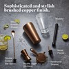 VonShef Cocktail Shaker Set, Copper 6pc Set with 550ml Boston