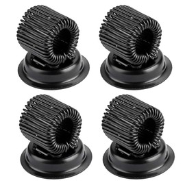 BSTKEY 4 Pack Super Strong Magnetic Pen Holder Clips with Adjustable Spring Loop, Removable Pen Clip, Suitable for All Pens of Any Size for Home, Office, Fridge, Whiteboard, Black