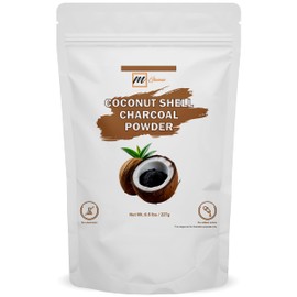 mGanna Coconut Shell Charcoal Powder (0.5 lbs / 227 g) – Ideal for Teeth Cleaning, Face Masks, Scrubs and Soap Making