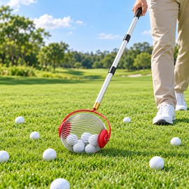 Rolling Nut Gatherer for Walnuts, Pecans & Golf Balls – Adjustable Handle and Lightweight Design for Easy Yard Cleanup
