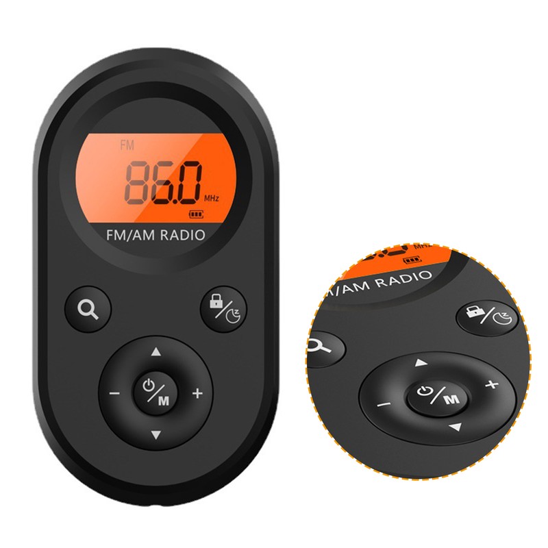 Pocket Radio Mini AM FM Radio Portable Rechargeable Radio for